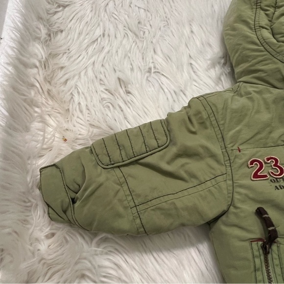 London Fog Puffer Coat Green Fleece Lined - Picture 6 of 15